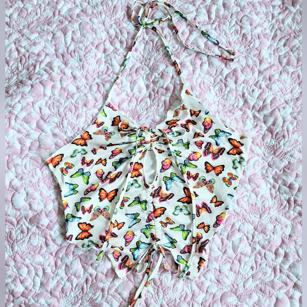 SHEIN Multicolor Butterfly Print Tank Top